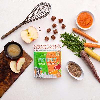 Apples + Carrots Bites Soft & Chewy Dog Treats, 5-oz bag