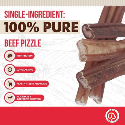 Thin Bully Sticks 12-in Dog Treats, 6 count