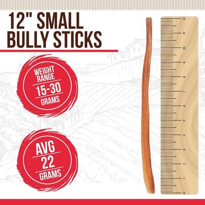 Thin Bully Sticks 12-in Dog Treats, 6 count