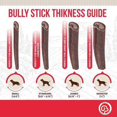 Thin Bully Sticks 12-in Dog Treats, 6 count