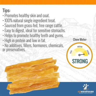 Backstrap Sticks Natural Dog Treats, 6-in, 12 count