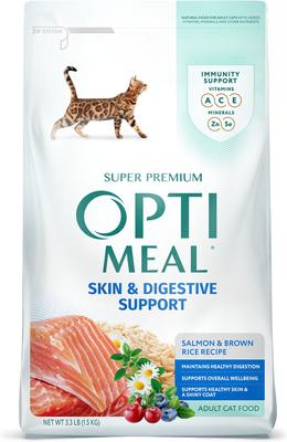 Skin & Digestive Support Salmon & Brown Rice Recipe Dry Cat Food, 3.3-lb bag
