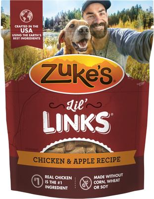 Lil' Links Sausage-Style Real Meat, Duck & Apple Recipe Gluten-Free Adult Soft & Chewy Dog Treats, 6-oz bag, 6-oz bag, bundle of 2