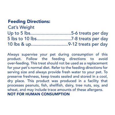 Golosinas crujientes para gatos Calming Health con sabor a salmón y queso sin cereales, bolsa de 2.5 oz