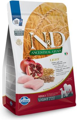 N&D Ancestral Grain Chicken & Pomegranate Recipe Medium & Maxi Adult Light Dry Dog Food, 5.5-lb bag