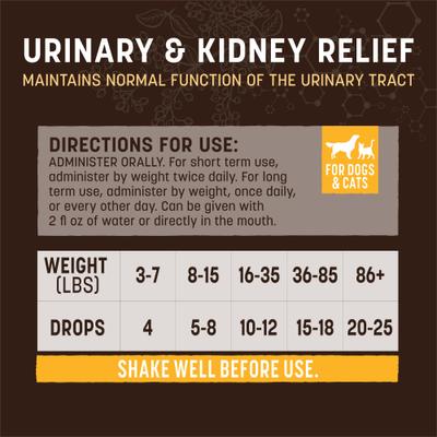 Apothecary Urinary & Kidney Relief Herbal Liquid Supplement for Dogs & Cats, 2-fl oz bottle