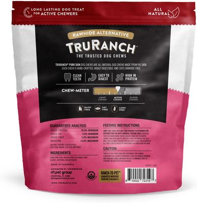 Pork Skin Bacon Flavored Dog Bones, Medium, 3 count