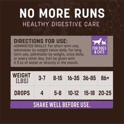 Apothecary No More Runs Herbal Liquid Digestive Supplement for Dogs & Cats, 2-fl oz bottle