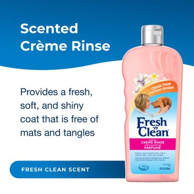 Fresh 'n Clean Scented Creme Rinse Dog Conditioner, Classic Fresh Scent, 18-fl oz bottle