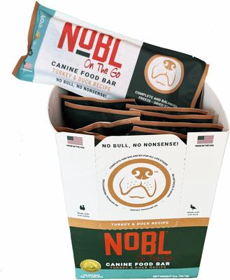 Canine "On the Go" Turkey & Duck Freeze-Dried Dog Food, 2-oz bar, 12 count