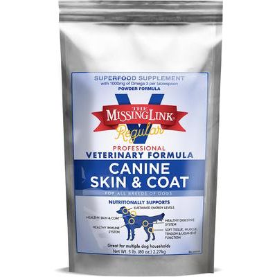 The Missing Link, Professional Veterinary Formula Canine, ácidos grasos omega + fibra + fitonutrientes, 454 g / 2.27 kg.