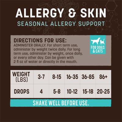 Apothecary Allergy & Skin Herbal Liquid Allergy Supplement for Dogs & Cats, 2-fl oz bottle