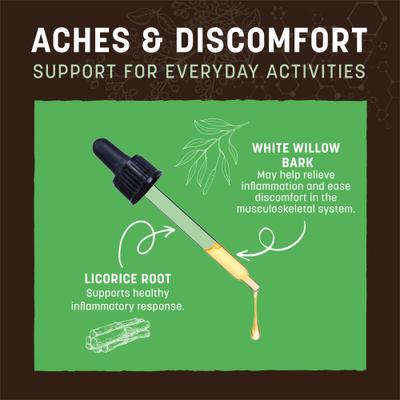 Apothecary Aches & Discomfort Herbal Liquid Joint Supplement for Dogs & Cats, 2-fl oz bottle