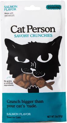 Cat Person by Weruva Savory Salmon Grain-Free Crunchy Cat Treats, 2-oz bag