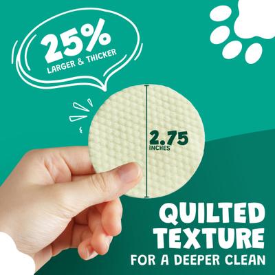 Aloe Vera & Eucalyptus Hypoallergenic Dog Ear Wipes, 125 count