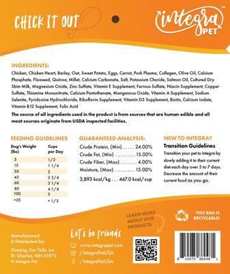 Integra Pet Chick It Out Air Dried Dog Food, 2.5-lb box