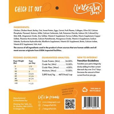 Alimento para perros deshidratado al aire Integra Pet Chick It Out, caja de 2.5 lb