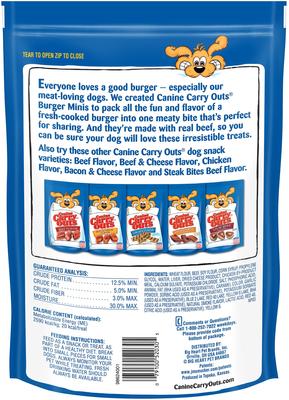 Burger Minis Beef Flavor Dog Treats, 22.5-oz bag