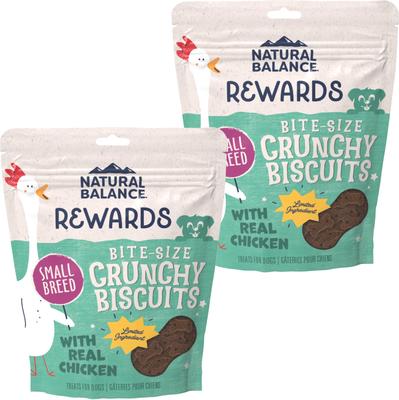 Rewards - Galletas crujientes con sabor a pollo para perros de razas pequeñas, bolsa de 8 oz, paquete de 2