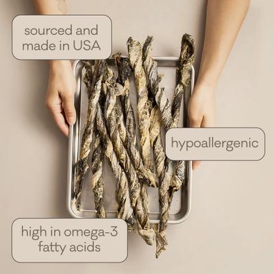 Cod Skins Dehydrated Dog & Cat Treats, 2-lb bag