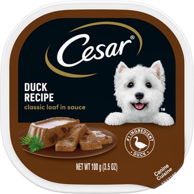 Classic Loaf in Sauce Duck Recipe Dog Food Trays, 3.5-oz, case of 24