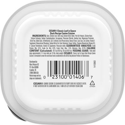 Classic Loaf in Sauce Duck Recipe Dog Food Trays, 3.5-oz, case of 24