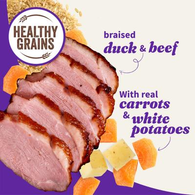 Elevate Smoky BBQ Braised Duck & Beef Stew with White Potatoes, Carrots & Brown Rice Wet Dog Food, 12.7-oz can, case of 6