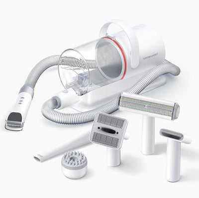 Cat & Small Pet Grooming Kit & Vacuum, White, 1.85-L