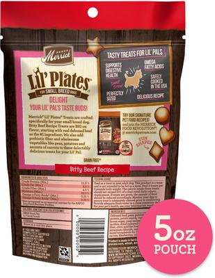 Lil' Plates Bitty Beef Recipe Grain-Free Dog Treats, 5-oz bag