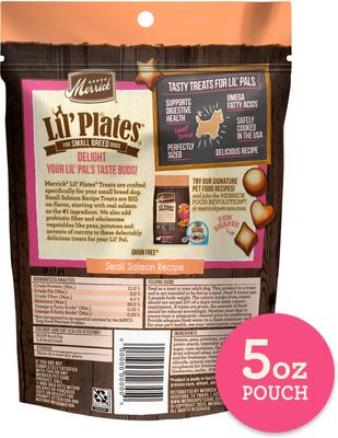 Lil' Plates Small Salmon Recipe Grain-Free Dog Treats, 5-oz bag