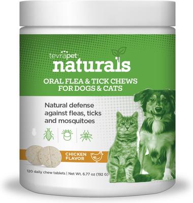 Naturals Oral Flea & Tick Chew Supplement for Dogs & Cats, 120 count