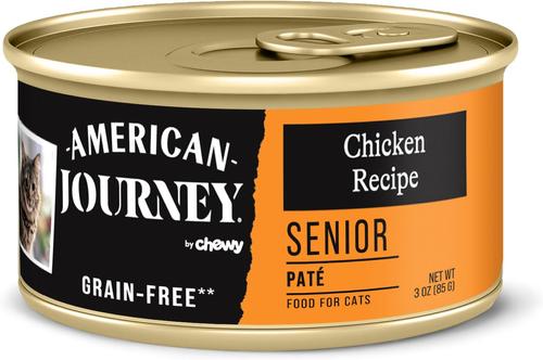 Senior Pate Salmon Recipe Canned Cat Food, 3-oz can, case of 24