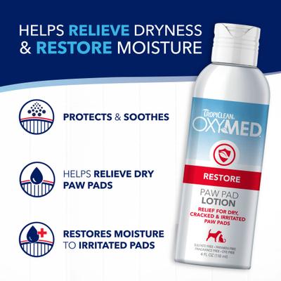 OxyMed Moisturizing Nose & Paw Lotion with Shea Butter Dog & Cat Cream, 4-fl oz bottle