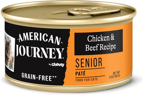 Senior Pate Salmon Recipe Canned Cat Food, 3-oz can, case of 24