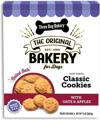 Classic Cookies Apples & Oats Soft-Baked Dog Treats, 13-oz box