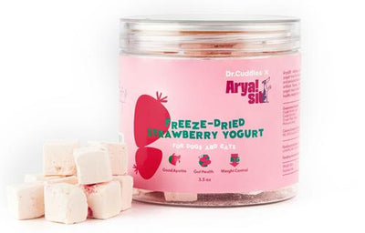 Strawberry Yogurt Freeze-Dried Dog Treats, 3.5-oz jar