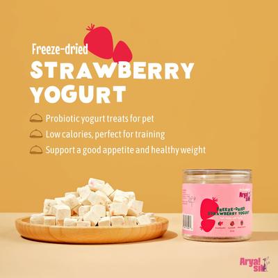 Strawberry Yogurt Freeze-Dried Dog Treats, 3.5-oz jar