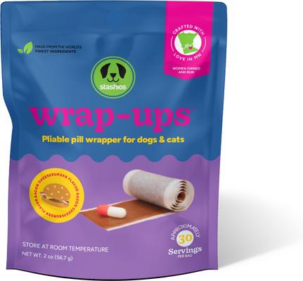 Wrap-Ups Bacon Cheeseburger Pill Wrapper Dog & Cat Treat, 30 count