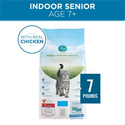 Indoor Advantage Senior 7+ High Protein Natural Dry Cat Food, 7-lb bag