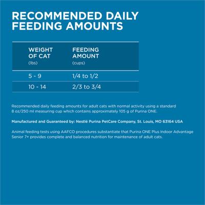 Indoor Advantage Senior 7+ High Protein Natural Dry Cat Food, 7-lb bag