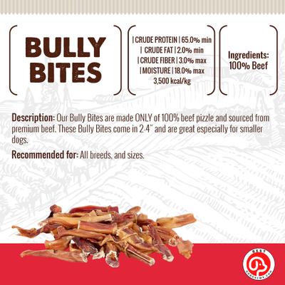 Bully Bites 2 to 4-in Dog Treats, 8-oz bag