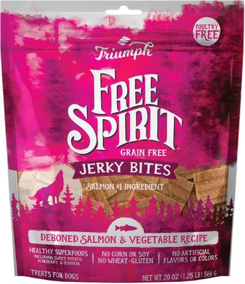 Free Spirit Jerky Bites Deboned Turkey, Vegetable & Cranberry Grain-Free Dog Treats, 20-oz bag