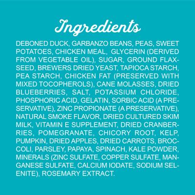 Jerky Bites Deboned Duck, Vegetable & Blueberry Grain-Free Dog Treats, 20-oz bag