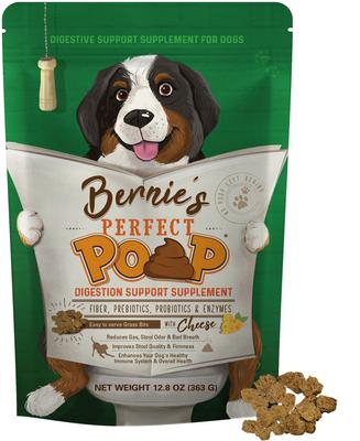 Perfect Poop Cheddar Cheese Flavor Digestion Support Dog Supplement, 12.8-oz bag