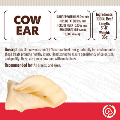 6 to 8-in Cow Ears Dog Treats, 4 count