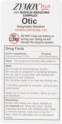 Bundle: Zymox Plus Advanced Formula 1% Hydrocortisone Otic Ear Infection Solution, 1.25-fl oz bottle + Veterinary Strength Dog & Cat Ear Cleanser, 4-fl oz bottle