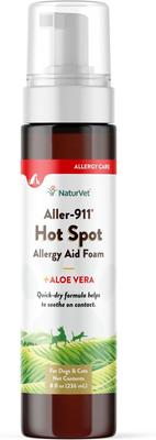Aller-911 Allergy Aid Hot Spot Plus Aloe Vera Dog & Cat Foam, 8-fl oz bottle