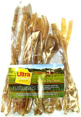 Golosinas para perros con tendones de res, bolsa de 1 lb