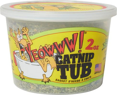Bundle: Yeowww! Organic Catnip, 2-oz tub + Tiki Cat Stix Chicken Grain-Free Cat Food Topper, 3-oz pouch, pack of 6