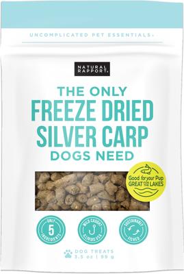 The Only Freeze-Dried Silver Carp Dog & Cat Treat, 3.5-oz bag